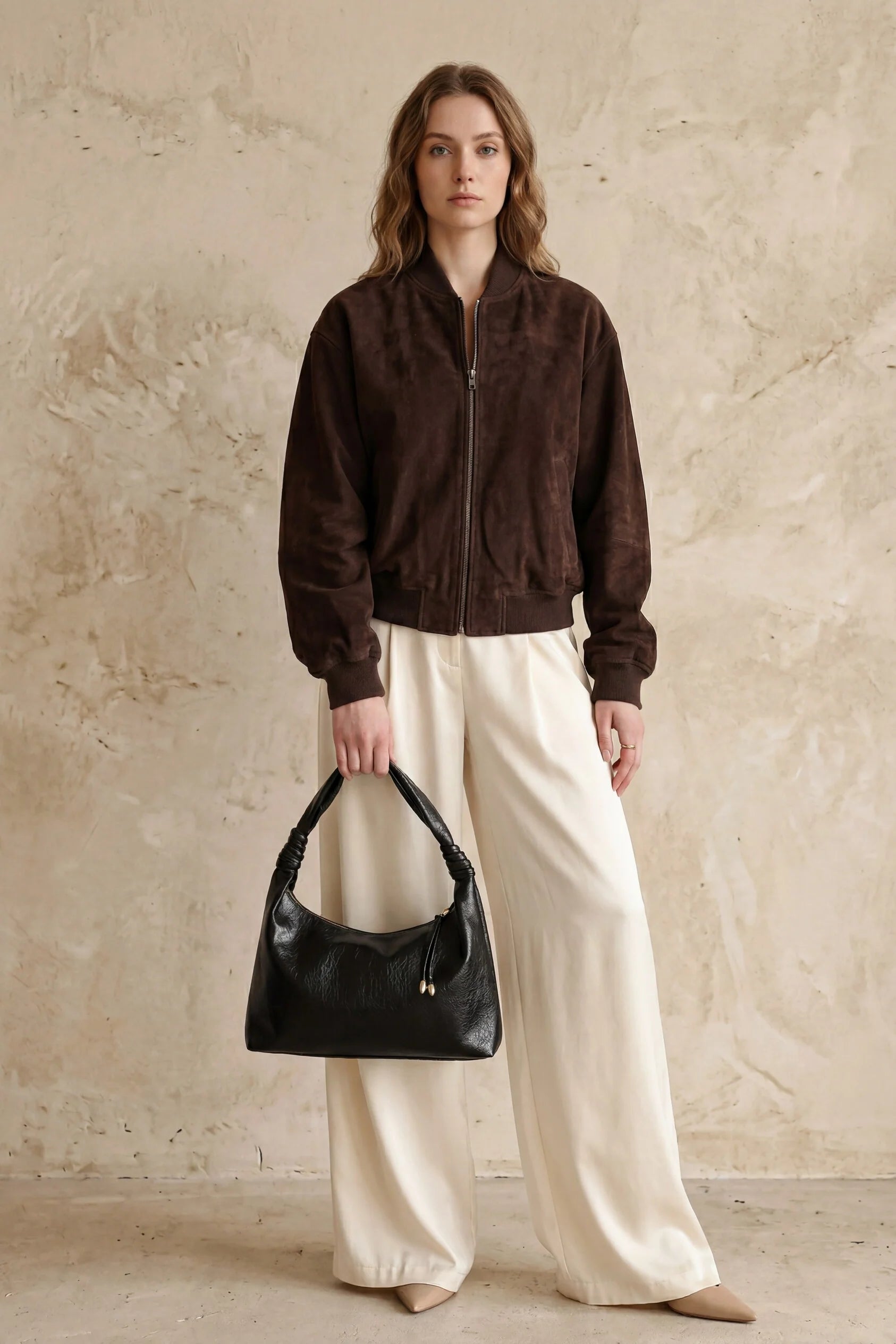 Suni Deri Omuz Çantası