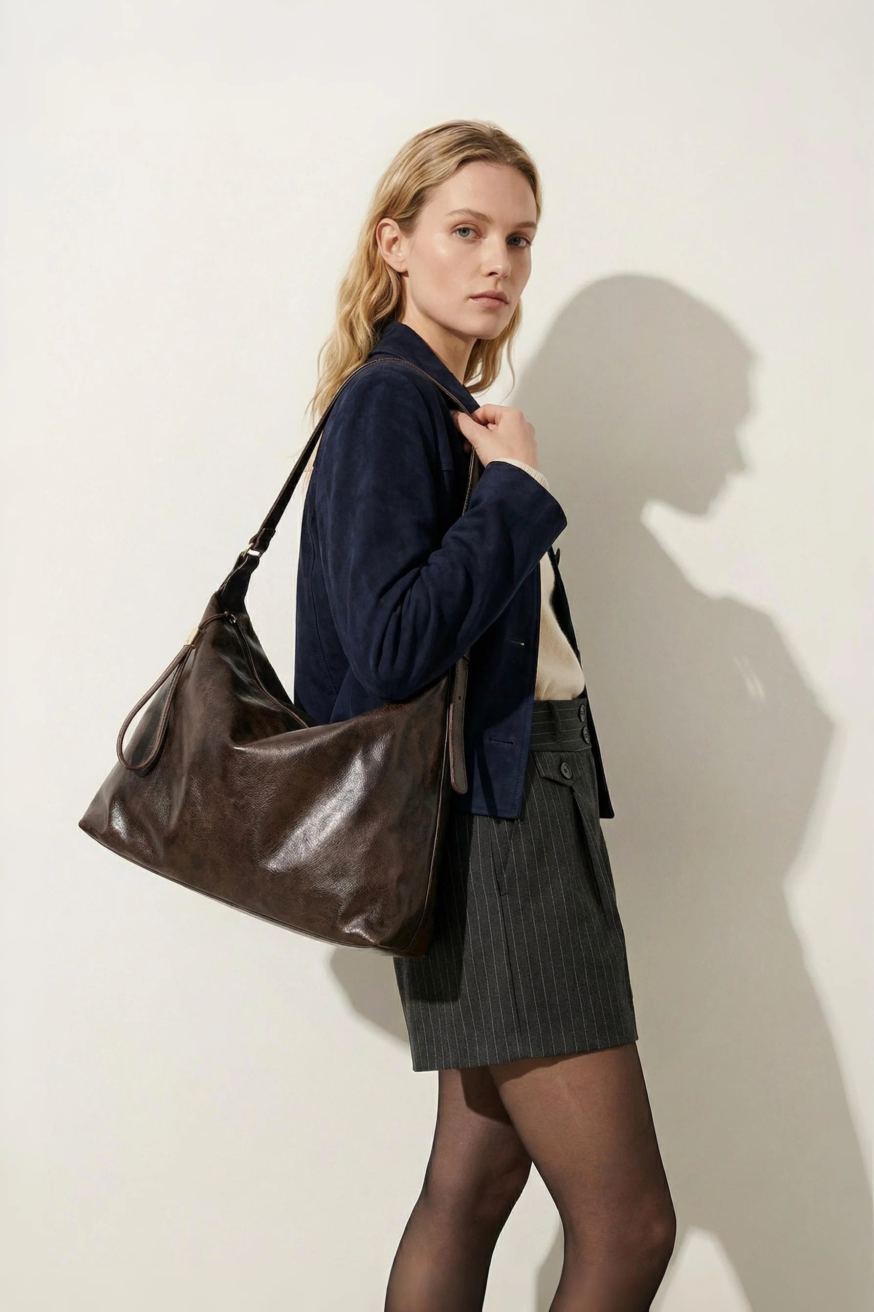 Fermuarlı Salaş Omuz Çantası