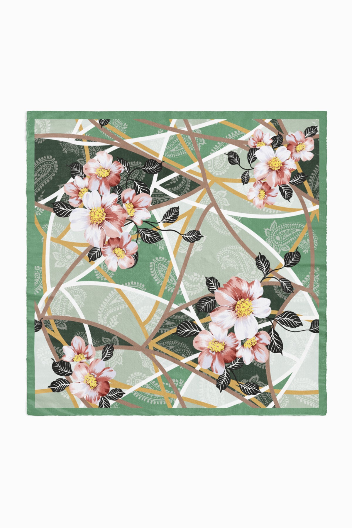 Blossom Büyük Boy Pamuk Eşarp 120 cm