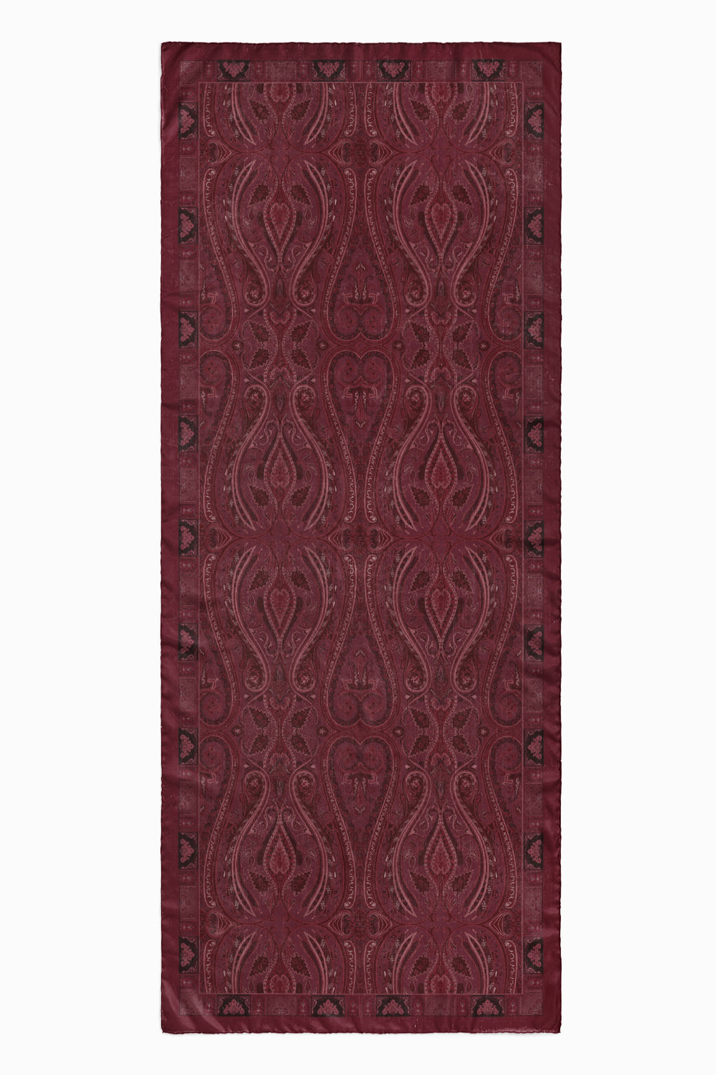 Bordo Minimal Desenli Pamuk Şal