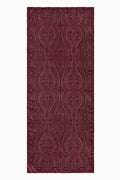 Bordo Minimal Desenli Pamuk Şal